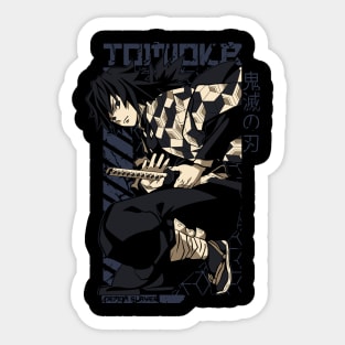 Demon Slayer Giyu Tomioka Blade Drawn Sticker